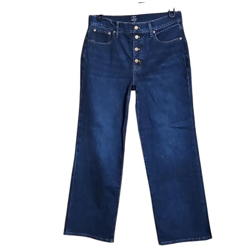 J.Crew Full-Length Wide-Leg Button-Fly Jeans | Size 30 - Picture 2 of 11